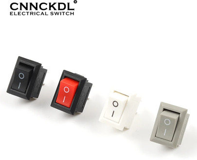 10 Pcs/lot KCD11 2 Pin 10x15mm Mini Push Button Switch SPST 3A 250V AC Snap-in On/Off Boat Rocker Switch 1Black Red White Gray
