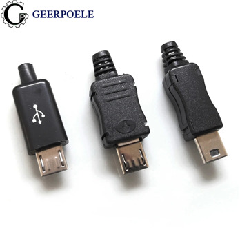 10 pcs/lot Micro USB 5P 30V 1.5A Micro/MINI USB Connectors Plastic Shell Jack Tail Male Plug Electric Terminals