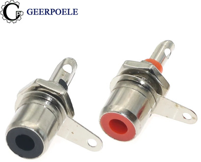 10 pcs/lot Small RCA 512 Female Metal 36V 1A Audio Connectors Wire Connector Electrical Terminals Plug For Cable