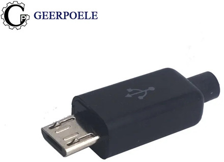 10 pcs/lot USB Male 5 Pin DIY Micro USB Connector Plastic Shell Jack Tail Sockect Plug Terminals