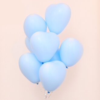 10 Pcs Macarons Latex Ballon Balony Birthday Party Candy Kleur Liefde Hart Ballonnen Verjaardagsfeestje Decoraties Bruiloft Golobos blauw
