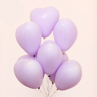 10 Pcs Macarons Latex Ballon Balony Birthday Party Candy Kleur Liefde Hart Ballonnen Verjaardagsfeestje Decoraties Bruiloft Golobos paars