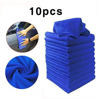 10 Pcs Microfiber Car Cleaning Handdoek Auto Motorfiets Wassen Glas Huishoudelijke Schoonmaakmiddelen Kleine Handdoek
