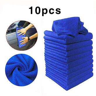 10 Pcs Microfiber Car Cleaning Handdoek Blauw Groen Paars Automobile Motorfiets Wassen Glas Huishoudelijke Schoonmaakmiddelen Kleine Handdoek