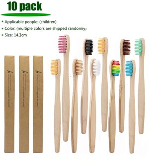 10 Pcs Milieu Bamboe Kids Gezonde Tandenborstel Zachte Haren Dental Oral Care Tandenborstel