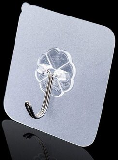 10 Pcs Muur Opknoping Waterbestendig Keuken Haken Hanger Badkamer Zware Naadloze Lijm Voor Deur Organizer Transparantie