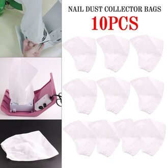 10 Pcs Nail Dust Collector Vervanging Zakken Gel Stofzuiger Tas Voor 3-Fan Manicure Nail Art Stofafzuiging machine Zakken