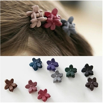 10 pcs New Fashion Baby Girls Small Hair Claw Cute Candy Color Flower Hair Jaw Clip Children Hairpin Hair Accessories