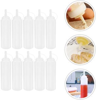 10 Pcs Nuttig Squeeze Flessen Squirt Kruiderij Flessen Ketchup Opslag Container