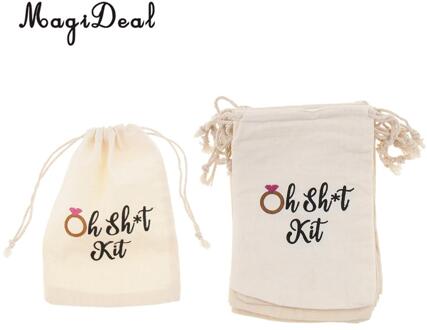 10 Pcs Oh Shit Kit Katoen Linnen Sieraden Pouch Tasje Bruiloft Gunst