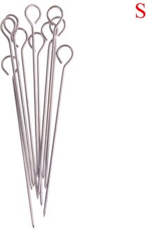 10 Pcs Outdoor Camping Picknick Vlees Gans Ronde Gebraden Spiesjes Stok Roestvrij Staal Bbq Naald Barbeque Spiesjes Keukengerei