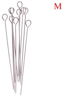 10 Pcs Outdoor Camping Picknick Vlees Gans Ronde Gebraden Spiesjes Stok Roestvrij Staal Bbq Naald Barbeque Spiesjes Keukengerei