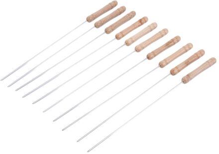 10 Pcs Outdoor Picknick Bbq Barbecue Spies Gebraden Stok Roestvrijstalen Naald