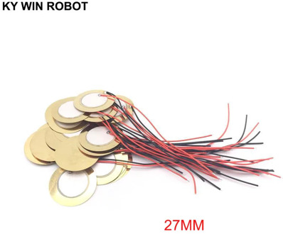 10 Pcs Piezoelectric Piezo Ceramic Wafer Plate Dia 27mm For Buzzer Loudspeaker