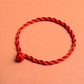 10 Pcs Rode Draad Armband Unisex Koppels Vrienden Brengen Geluk Rood Zwart Touw Armbanden Mode Handgemaakte Sieraden Armband rood-10 stk