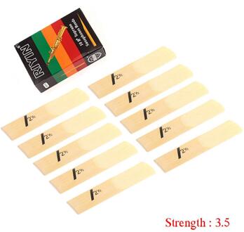 10 Pcs Saxofoon Riet Set Bb Tone Met Sterkte 1.5/2.0/2.5/3.0/3.5/4.0 voor Sopraan Sax Reed Hardness 3.5