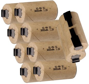 10 Pcs Sc 3000Mah 1.2V Batterij Nimh Oplaadbare Batterijen Voor Power Tools 4.25Cm * 2.2Cm Elektrische schroevendraaier Elektrische Boor