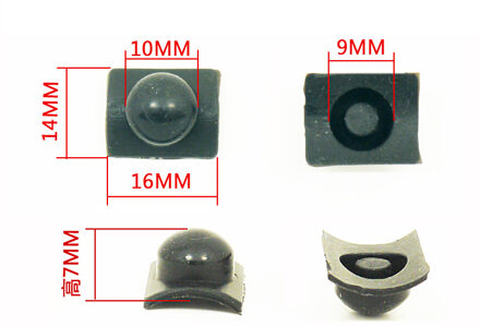10 Pcs Schakelaar Accessoires Voor Oplaadbare Led Zaklamp Tail Rubber Waterdichte Knop Centrale Switch Knop Accessoires diameter 10MM