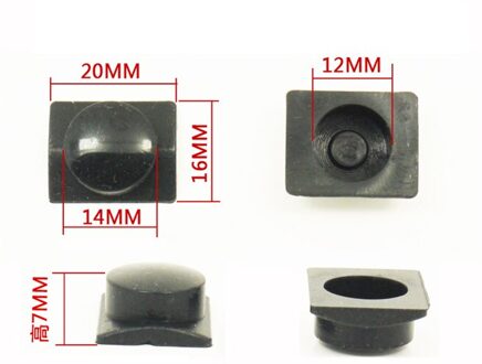 10 Pcs Schakelaar Accessoires Voor Oplaadbare Led Zaklamp Tail Rubber Waterdichte Knop Centrale Switch Knop Accessoires diameter 14MM
