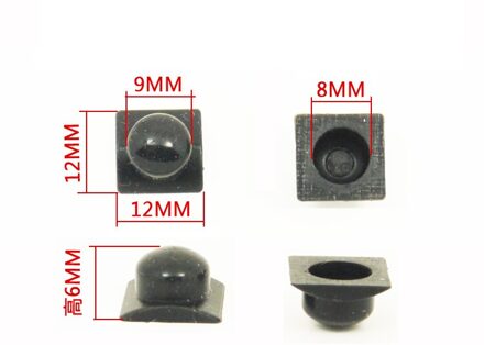 10 Pcs Schakelaar Accessoires Voor Oplaadbare Led Zaklamp Tail Rubber Waterdichte Knop Centrale Switch Knop Accessoires diameter 9MM
