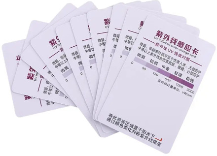 10 Pcs/Set Reptile Terrarium UVB Test Card Outdoor Sunshine UV Light Lamp Life Tests Paper Repeatable