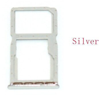 10/Pcs Sim Card Holder Slot Tray Voor Huawei P30 Lite Vervanging Adapters Sim Card Slot Sd-kaart Lade houder Voor Huawei Nova 4e zilver