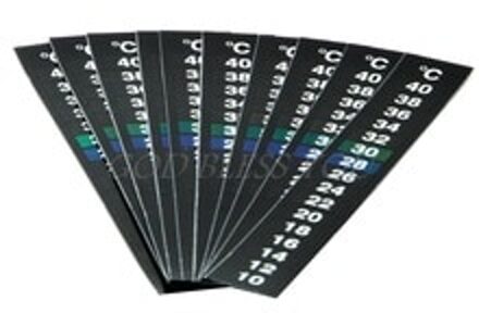 10 Pcs Stick-On Aquarium Fish Tank Thermometer Temperatuur Sticker
