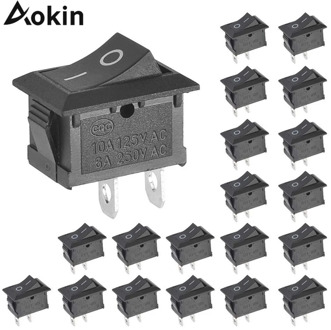 10 Pcs Switch On-off Kcd1 15*21mm 2pin Ship Type Switch 6a 250v 10a 125v 15x21 Rocker Switch Power Switch Black New