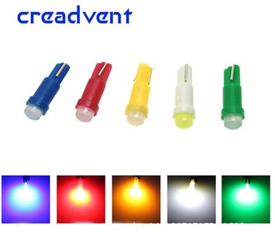 10 Pcs T5 Led Auto Dashboard Licht Instrument Automobiel Deur Wedge Gauge Leeslamp Lamp 12V Cob Smd Auto styling blauw