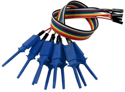 10 Pcs Test Klem Draad Hook Test Clip Voor Logic Analyzer Draad Connector blauw