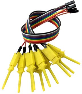 10 Pcs Test Klem Draad Hook Test Clip Voor Logic Analyzer Draad Connector geel