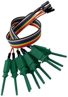 10 Pcs Test Klem Draad Hook Test Clip Voor Logic Analyzer Draad Connector groen