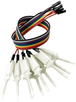 10 Pcs Test Klem Draad Hook Test Clip Voor Logic Analyzer Draad Connector wit
