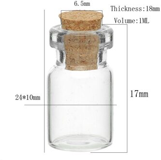 10 Pcs Tie Plug Tiny Glas Opslag Flessen Met Kurken Kleine Glazen Potten Sieraden Flacon Potion Container Diy Ambachten Diverse organizer B80967