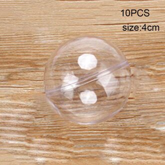10 Pcs Transparant Ballen Sphere Kerstballen Diy Ornament Opknoping Voor Kerstboom Party H99F 4cm