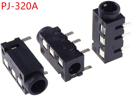 10 pcs TRRS 3.5 mm audio Jack Connector Through Holes PCB Horizontal 4 contact 4 Conductor Right Angle No Internal Switch 4 Pole