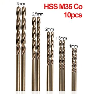 10 Pcs Twist Boor Hand Tool Handboor Mini Kleine Hand Grip Timmerman Chuck 10stk HSS M35