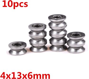 10 Pcs V624ZZ V Groef Roller Wiel Kleine Kogellagers Katrol Wielen Lager Draad Track Gids 4X13X6 Mm