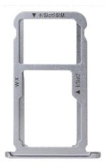 10/Pcs Vervangende Onderdelen Sim Card Tray Slot Houder Socket Adapter Connector Voor Huawei Honor 6X grijs