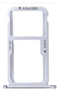 10/Pcs Vervangende Onderdelen Sim Card Tray Slot Houder Socket Adapter Connector Voor Huawei Honor 6X zilver
