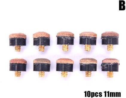 10 Pcs Vervanging Biljart Benodigdheden Voor Indoor Speler Tip Professionele Premium Schroef-Op Tips Accessoires Signalen Tips 10stk 11mm