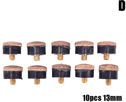 10 Pcs Vervanging Biljart Benodigdheden Voor Indoor Speler Tip Professionele Premium Schroef-Op Tips Accessoires Signalen Tips 10stk 13mm