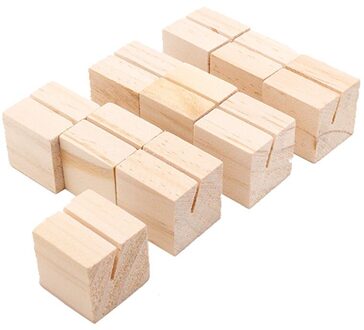 10 Pcs Visitekaarthouder Natuurlijke Houten Memo Clips Foto Foto Houder Klemmen Ondersteuning Stand Handgemaakte Memo Note Houder