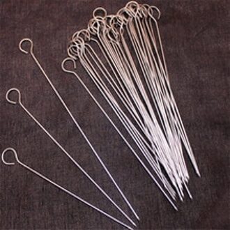 10 pcs vlees gans Ronde Roast Spiesjes Stok Roestvrij Staal BBQ Naald Barbeque Spiesjes Keukengerei Outdoor Camping Picknick 1.8mm 15cm