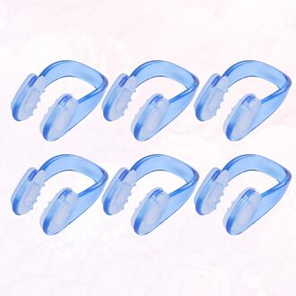 10 Pcs Volwassenen Unisex Zwemmen Neus Clip Neus Bescherming Siliconen Zwembad Accessoires Voor Duiken) blauw