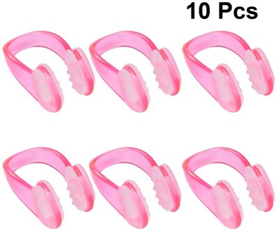 10 Pcs Volwassenen Unisex Zwemmen Neus Clip Neus Bescherming Siliconen Zwembad Accessoires Voor Duiken) roze