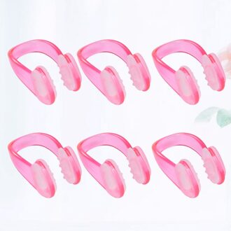 10 Pcs Volwassenen Unisex Zwemmen Neus Clip Neus Bescherming Siliconen Zwembad Accessoires Voor Duiken) roze