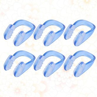 10 Pcs Volwassenen Unisex Zwemmen Neus Clip Neus Bescherming Zachte Siliconen Zwembad Accessoires Voor Duiken (Roze) blauw