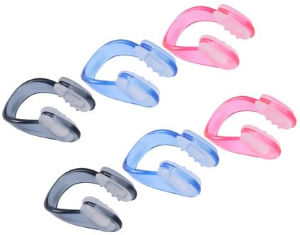 10 Pcs Volwassenen Unisex Zwemmen Neus Clip Neus Bescherming Zachte Siliconen Zwembad Accessoires Voor Duiken (Roze) zoals getoond