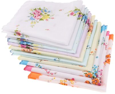 10 Pcs Vrouwen Zakdoek Diverse Pocket Vierkante Blossom Elegante Vierkante Zakdoek Voor Bruiloften Partijen
